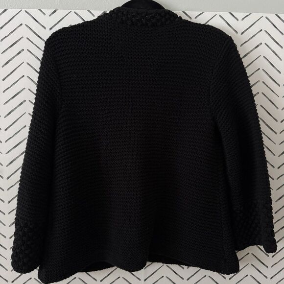 525 America Women's Black Chunky Knit Cardigan Sweater Size Small - Picture 3 of 10
